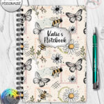 4202 daisies bumble bees personalised a5 notebook 2