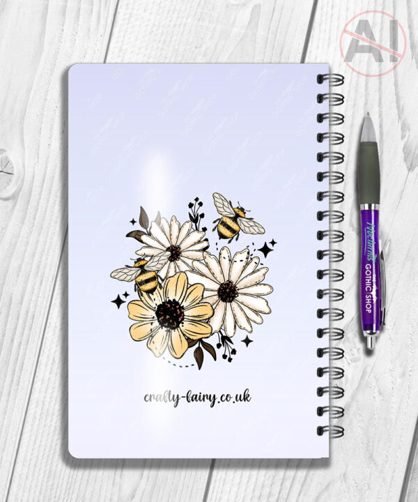 4202 daisies bumble bees personalised a5 notebook 5