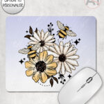 4205 daisies bumble bees personalised mouse mat 1