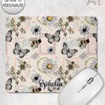 4205 daisies bumble bees personalised mouse mat 2
