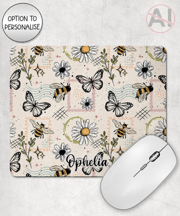 4205 daisies bumble bees personalised mouse mat 2