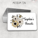 4207 daisies bumble bees personalised tin 3