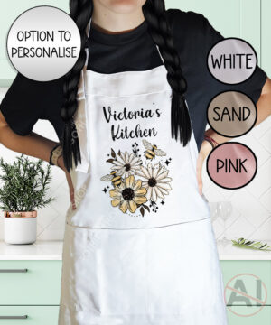4209 daisies bumble bees personalised apron 1