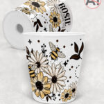 4211 daisies bumble bees personalised plant pot 1