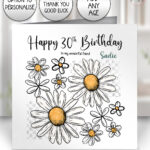 4217 daisy flowers personalised card 1