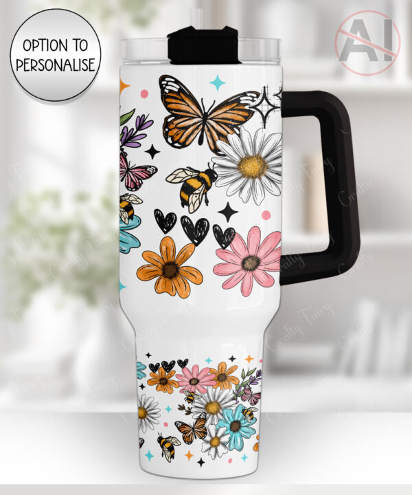 4228 pretty daisies floral personalised large tumbler 40oz 1
