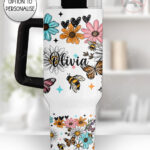 4228 pretty daisies floral personalised large tumbler 40oz 3