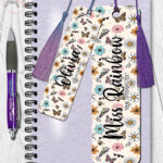 4231 pretty daisies floral personalised bookmark 2