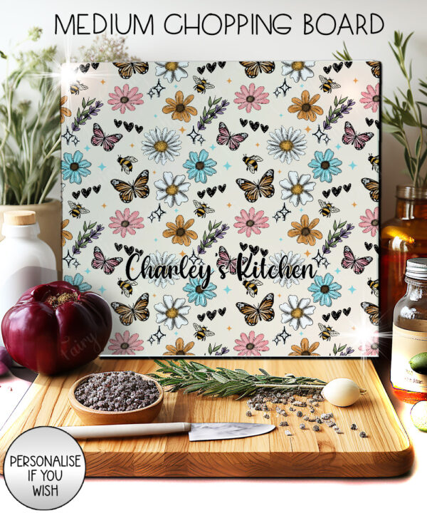 4234 pretty daisies floral personalised chopping board 1