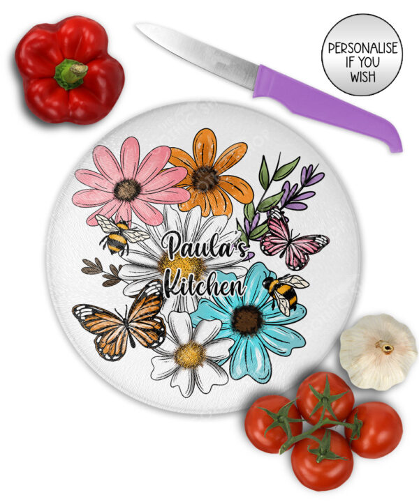 4234 pretty daisies floral personalised chopping board 3