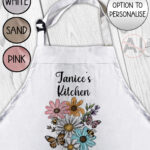 4237 pretty daisies floral personalised apron 1