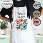 4237 pretty daisies floral personalised apron 2