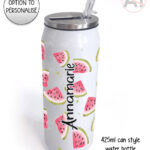4250 watermelon can style water bottle personalised 2