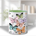 4263 butterflies personalised mug 4