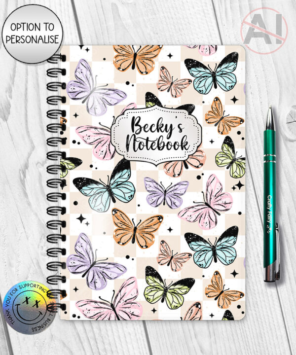 4269 butterflies personalised a5 notebook 2