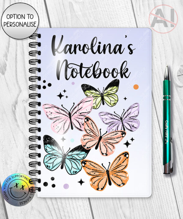 4269 butterflies personalised a5 notebook 4