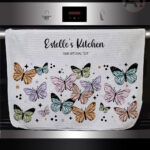 4275 butterflies personalised kitchen towel 1