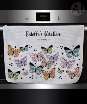 4275 butterflies personalised kitchen towel 1