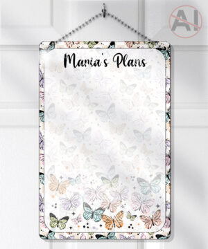 4279 butterflies personalised metal planner