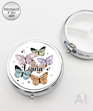 4282 butterflies personalised pill box 1