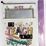 teacher gift personalised teach to inspire teacher/ta thank you book or tablet pouch bag