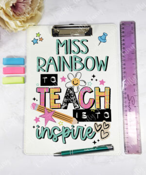 teacher gift personalised teach to inspire ta thank you clipboard