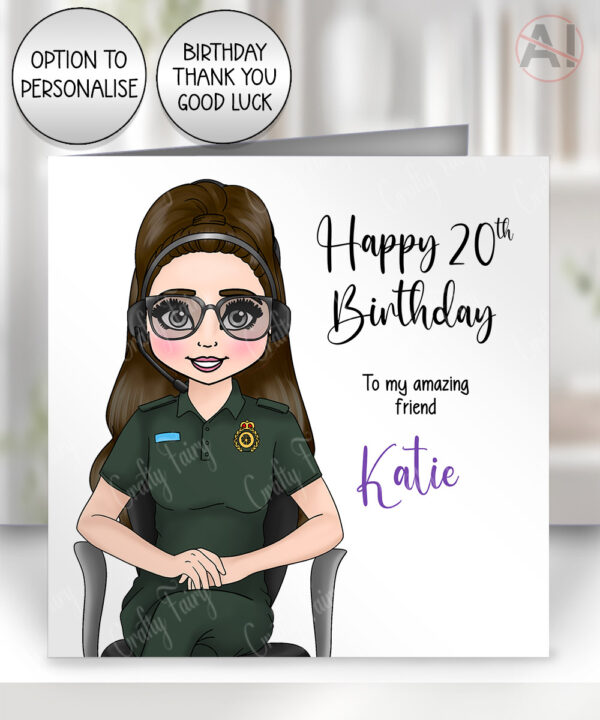 4295 personalised ambulance call handler birthday card 2
