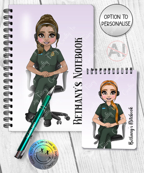 4299 personalised ambulance call handler a5 notebook 3