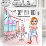 0568 champagne afternoon tea personalised birthday card