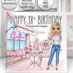0570 champagne afternoon tea personalised birthday card