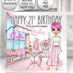 0571 champagne afternoon tea personalised birthday card