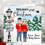 1144 personalised baby's first christmas card mum dad 1