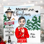 1145 personalised baby's first christmas card dad 1