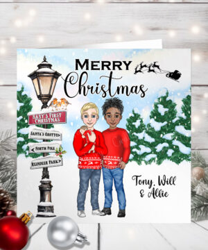 1146 personalised baby's first christmas card dads 1