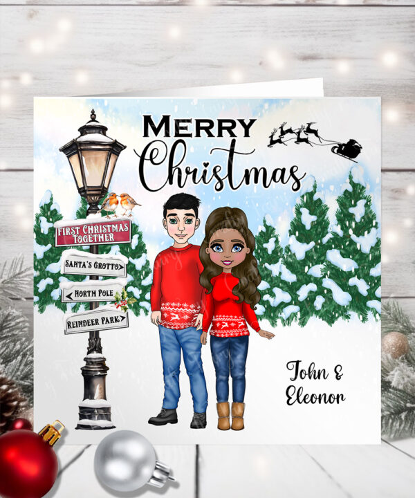 1148 personalised couple first xmas together
