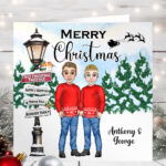 1149 personalised gay couple first xmas together card