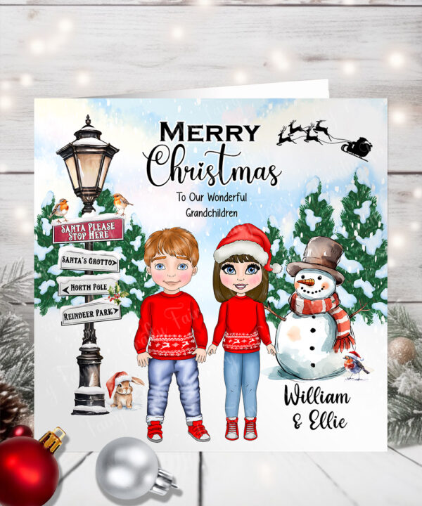 1174 personalised grandchild christmas card 1