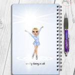 4311 ice skater personalised notebook a5 2