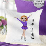 4312 ice skater personalised cushion 1