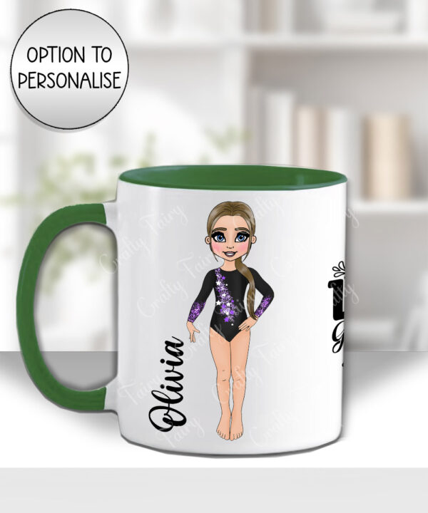 personalised gymnast dancer girl mug and/or coaster gift