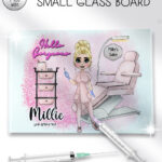 personalised aesthetics practitioner botox beauty therapist glass worktop protector