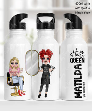 personalised hairdresser 600ml water bottle