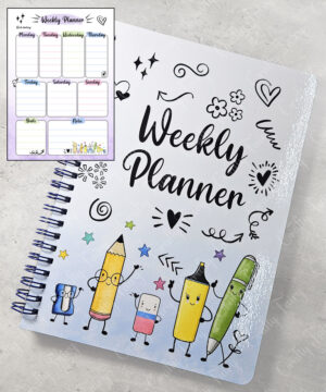 personalised kawaii stationery a5 weekly planner notebook