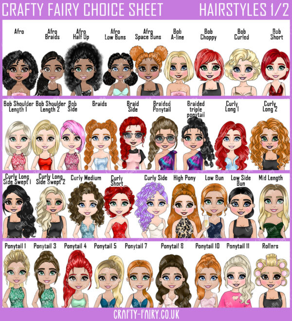 4500 hairstyle options chart 1