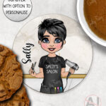 592 hairdresser personalised coaster