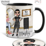 592 hairdresser personalised mug coaster
