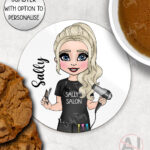 594 hairdresser personalised coaster