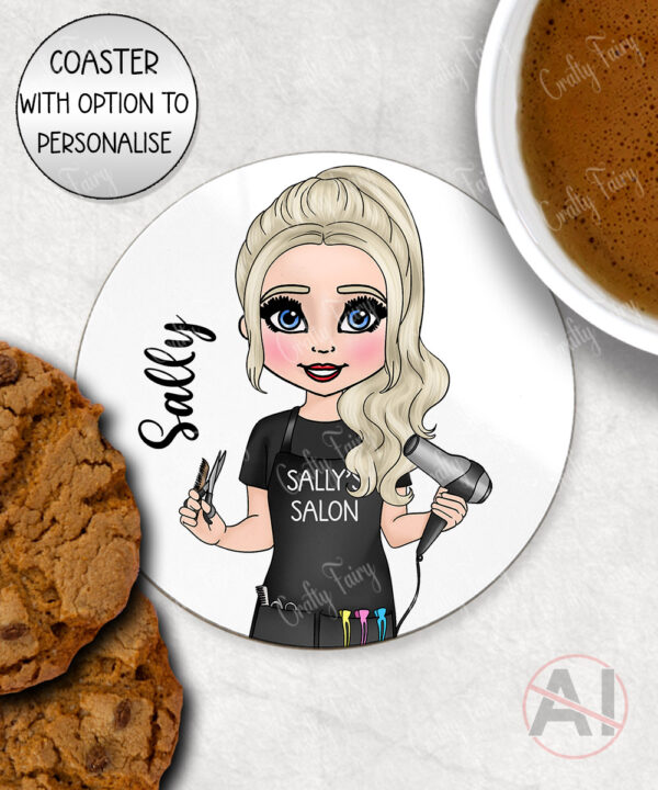 594 hairdresser personalised coaster