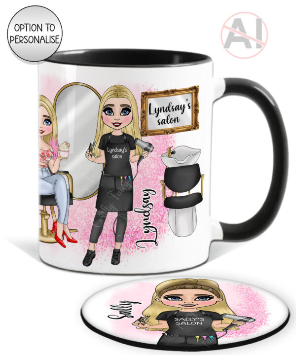 595 hairdresser customised mug coaster gift 3