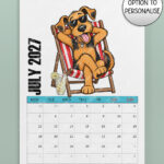personalised playful airedale terriers 2027 dog calendar